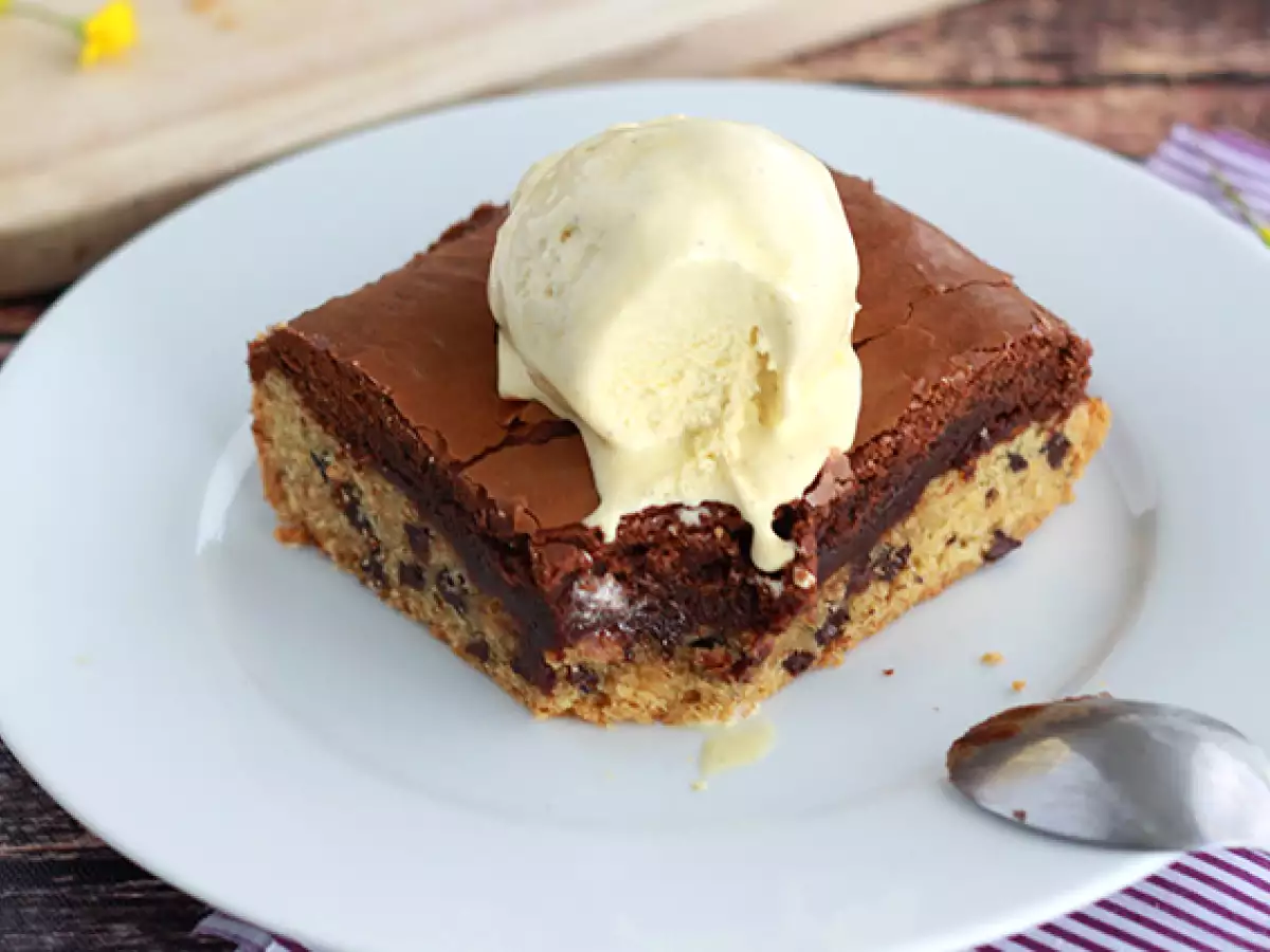 Brookies: saftiger Brownie-Cookie-Kuchen für den Nachmittagskaffee - foto 3