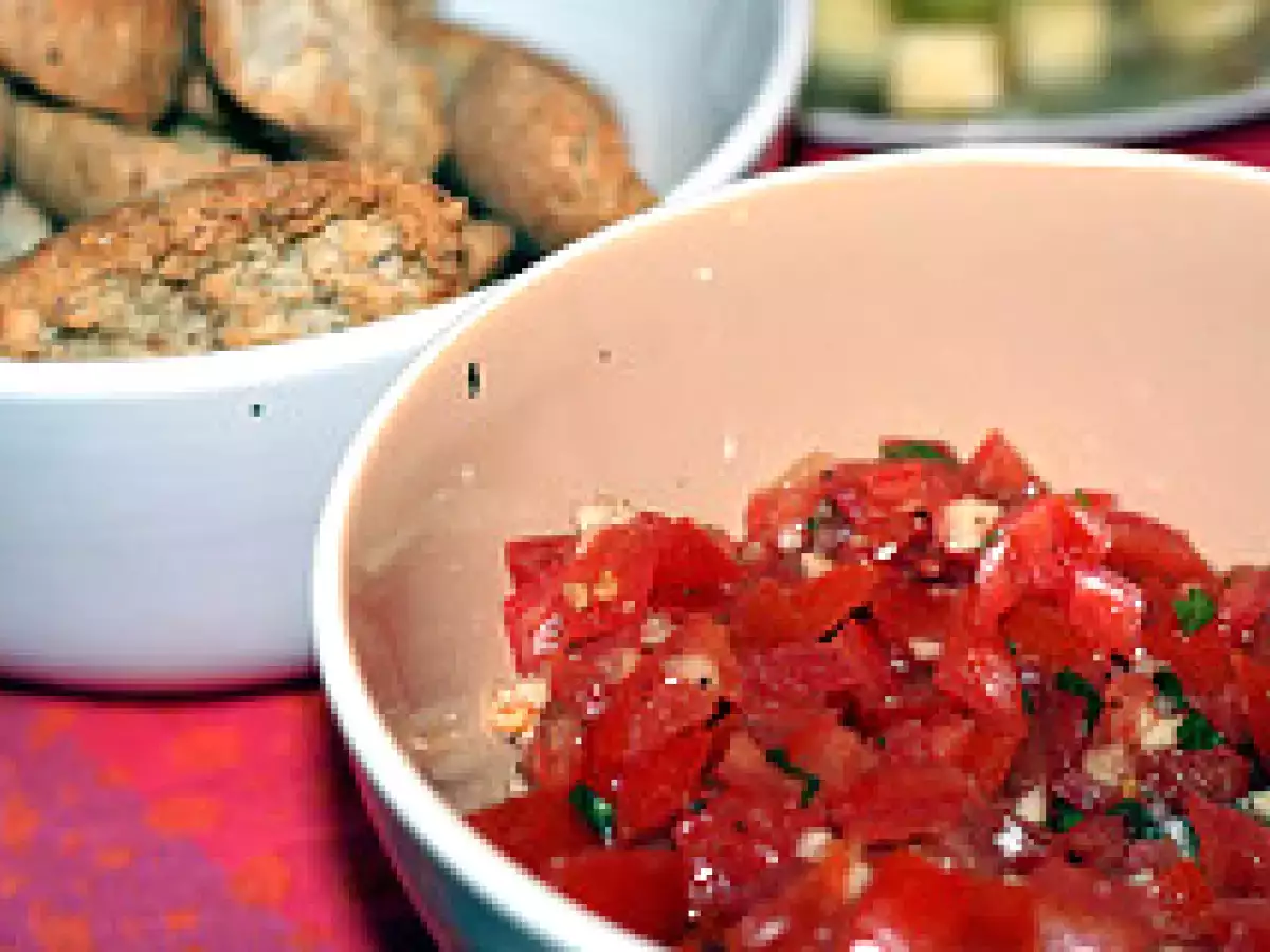 Bruschetta (knoblauchbrot mit basilikumtomaten)