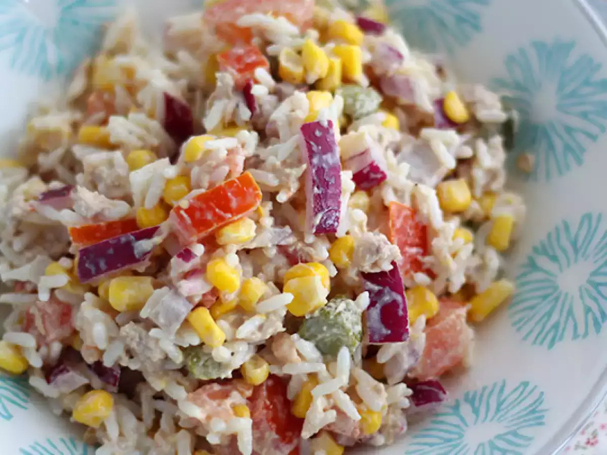 Bunter Reissalat (einfach und schnell) - foto 2