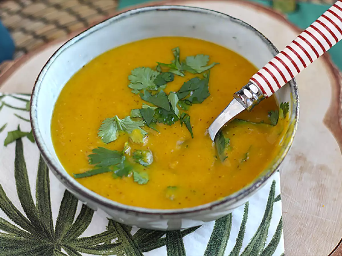 Butternut-Kürbis-Suppe mit roten Linsen - foto 4