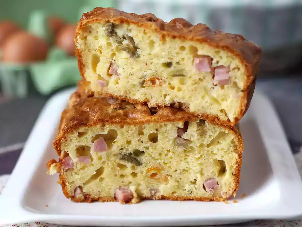 Cake mit Schinken, Oliven und getrockneten Tomaten mit Skyr - foto 5