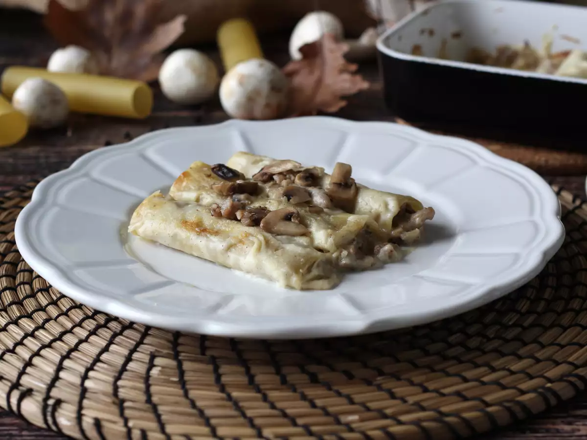 Cannelloni mit Champignons und Salsiccia: ein herzhaftes, köstliches Hauptgericht - foto 5