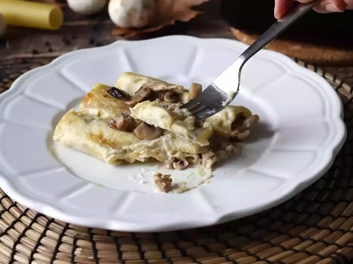 Cannelloni mit Champignons und Wurst - foto 7