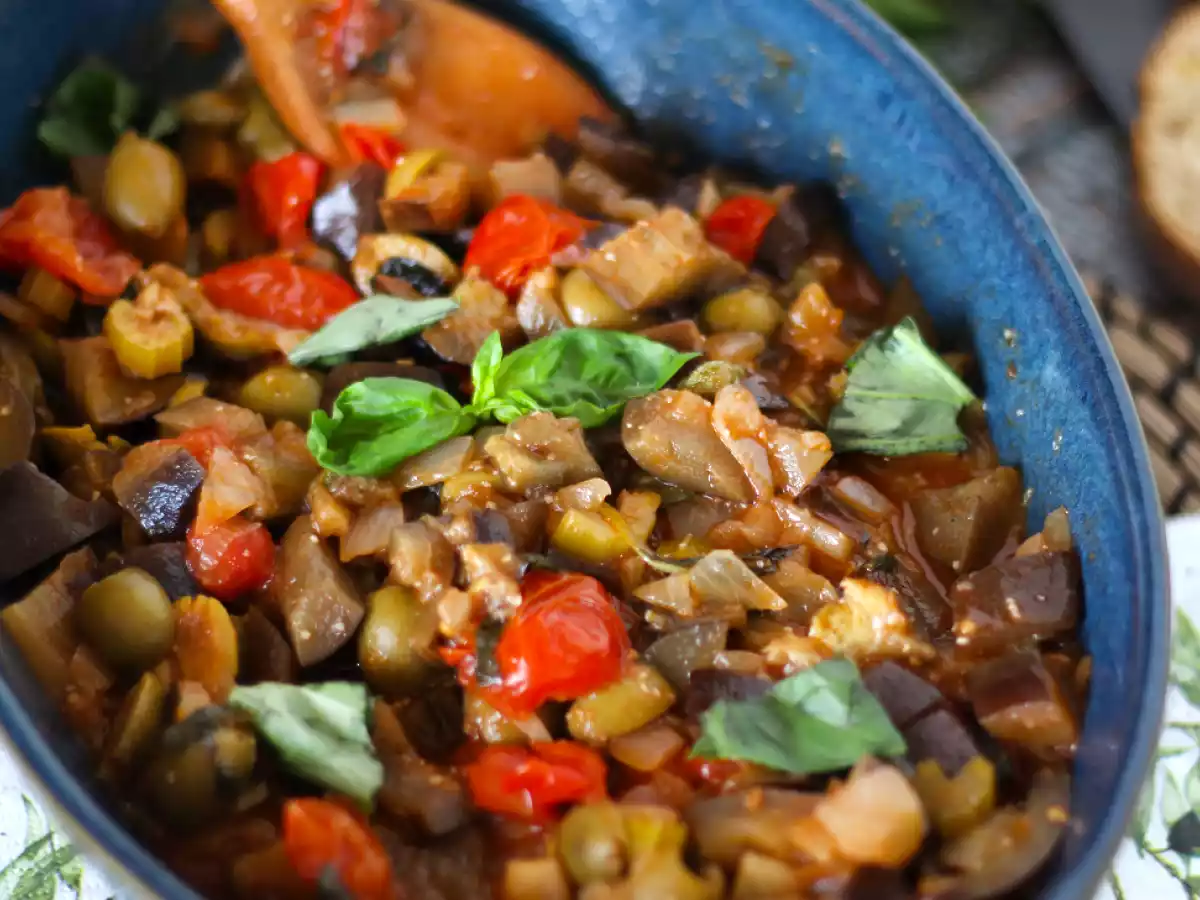 Caponata Siciliana, ein unverzichtbares italienisches Rezept, schnell und einfach - foto 2