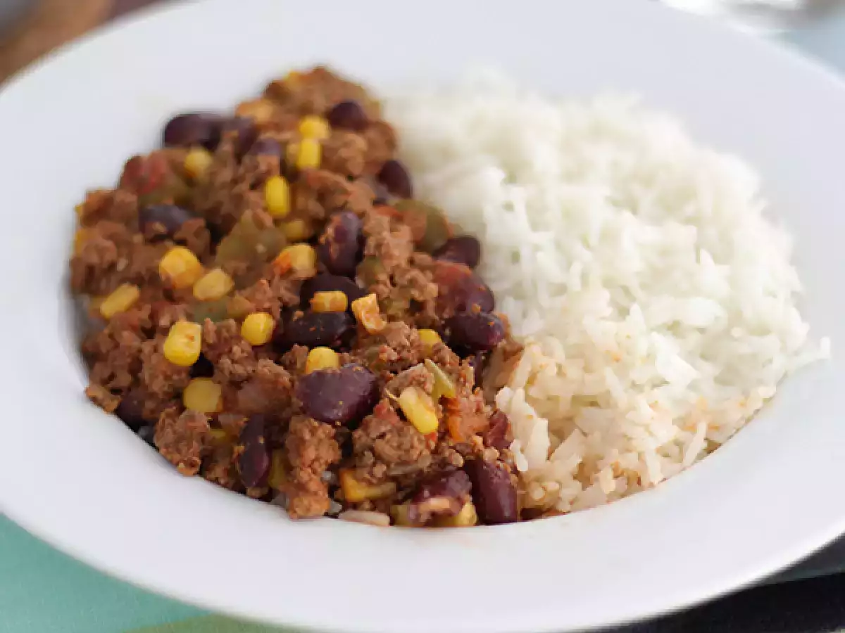 Chili con Carne mit Hackfleisch und Kidneybohnen : einfaches Rezept