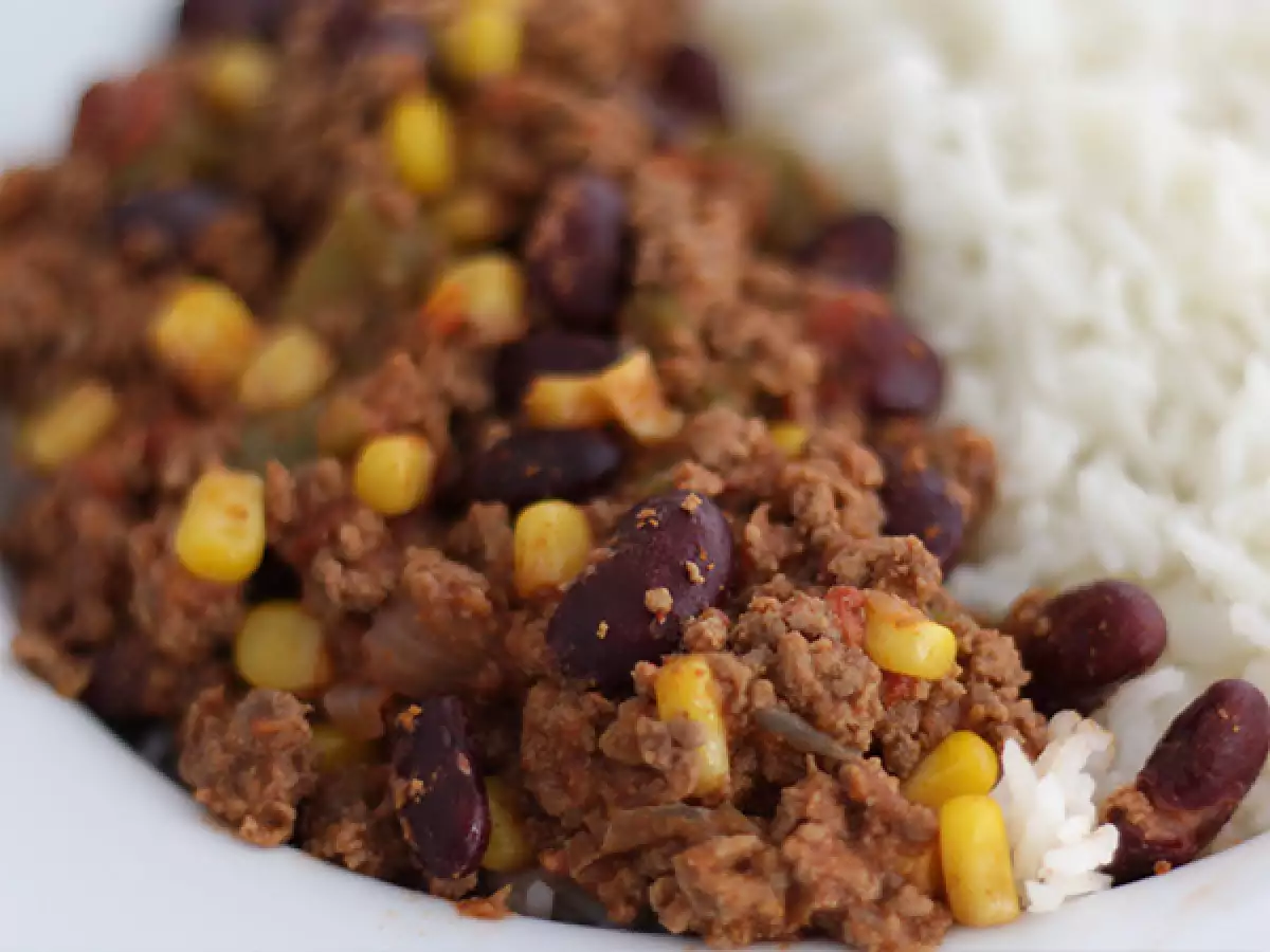 Chili con Carne mit Hackfleisch und Kidneybohnen : einfaches Rezept - foto 3