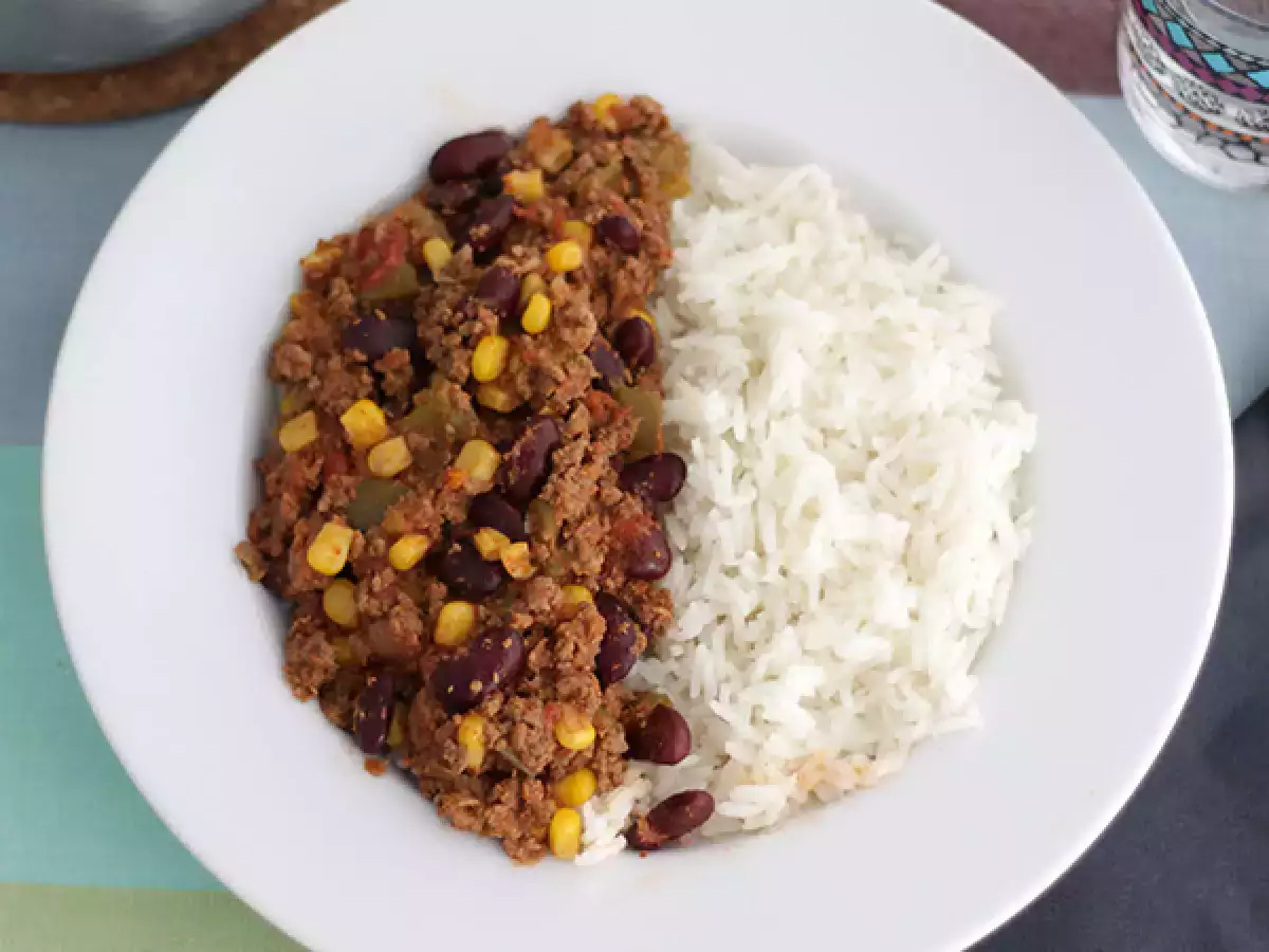 Chili con Carne mit Hackfleisch und Kidneybohnen : einfaches Rezept - foto 4