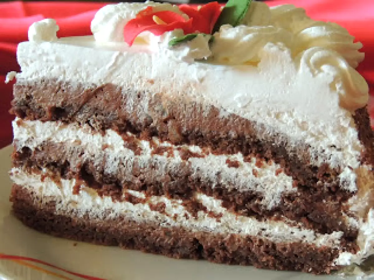 Chocolate Cake with Baked Chocolate Crusts