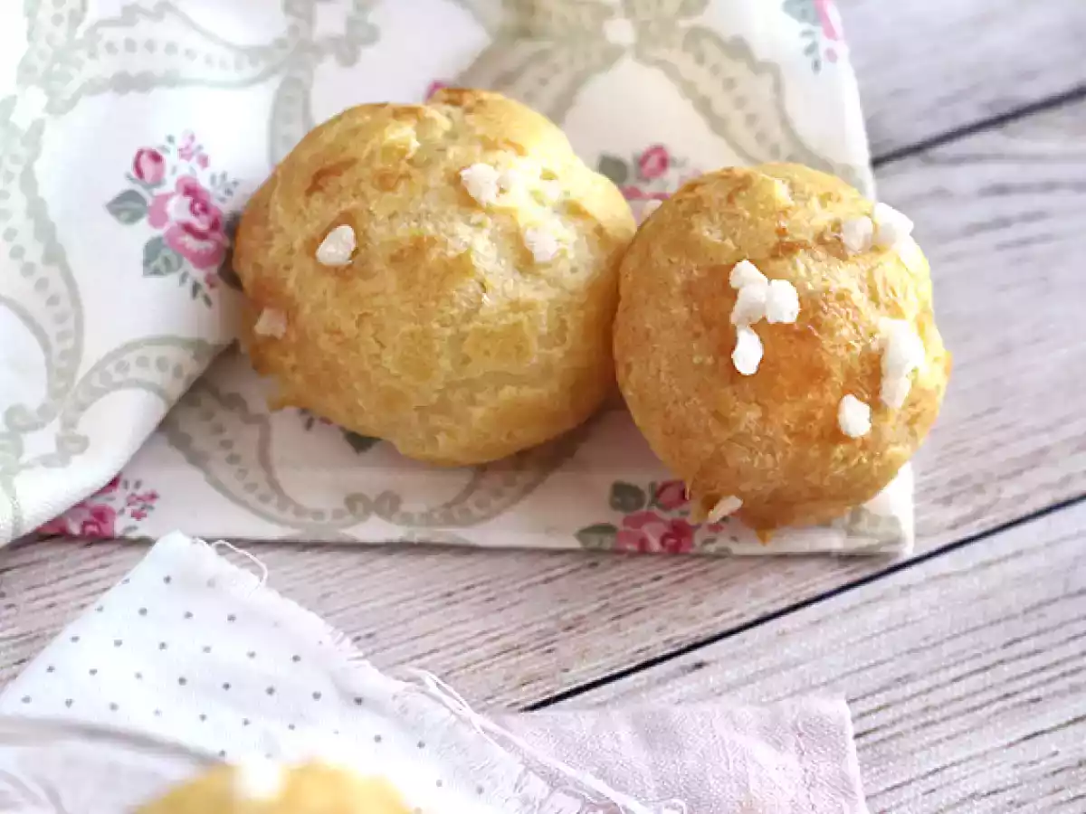 Chouquettes, Brandteig mit Perlzucker - foto 3