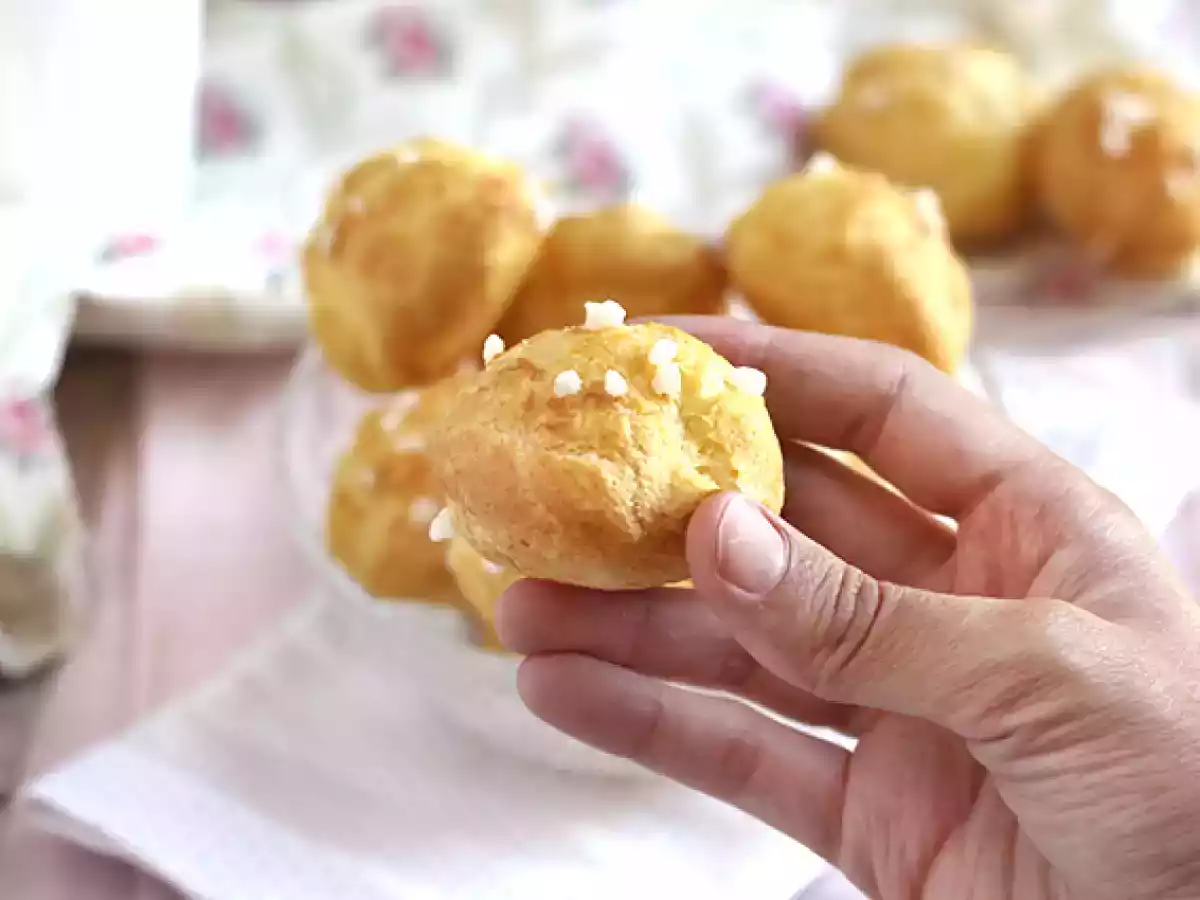 Chouquettes, Brandteig mit Perlzucker - foto 4