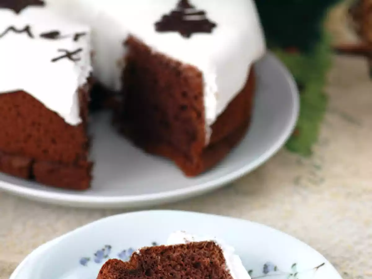 Christmas Chocolate Chiffon Cake / Kurisumasu Choko Shifonkēki