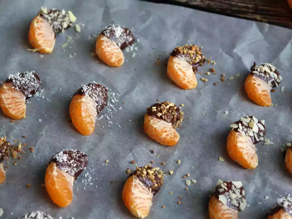 Clementinen mit Schokolade: das frische und leckere Express-Dessert!