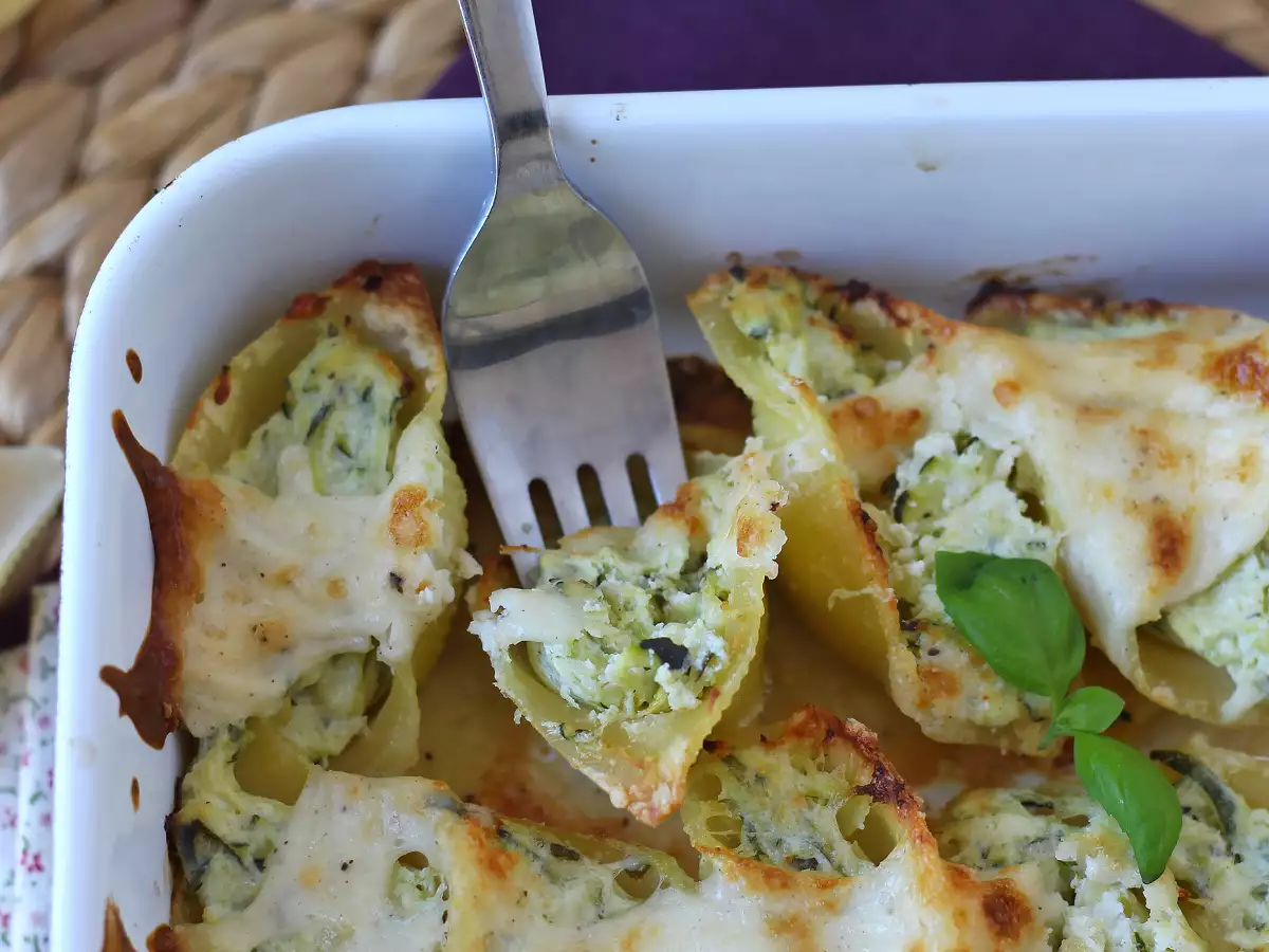Conchiglioni gefüllt mit Ricotta, Zucchini und Zitrone: cremig und gratiniert im Ofen - foto 4