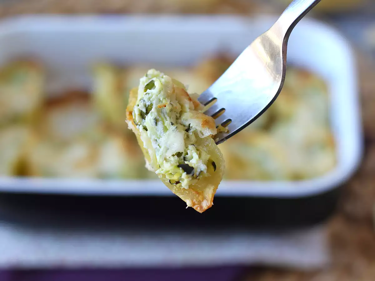 Conchiglioni gefüllt mit Ricotta, Zucchini und Zitrone: cremig und gratiniert im Ofen - foto 7