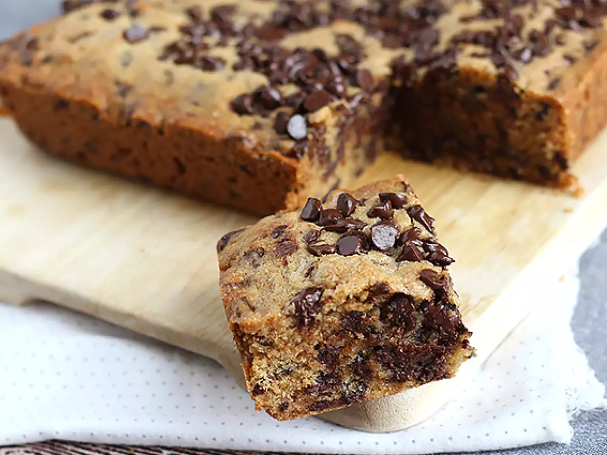 Cookie-Kuchen mit Schokostückchen - foto 5