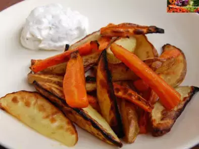 Cookmania meets Gemüseregal: Kartoffel- und Möhrenecken mit Dip