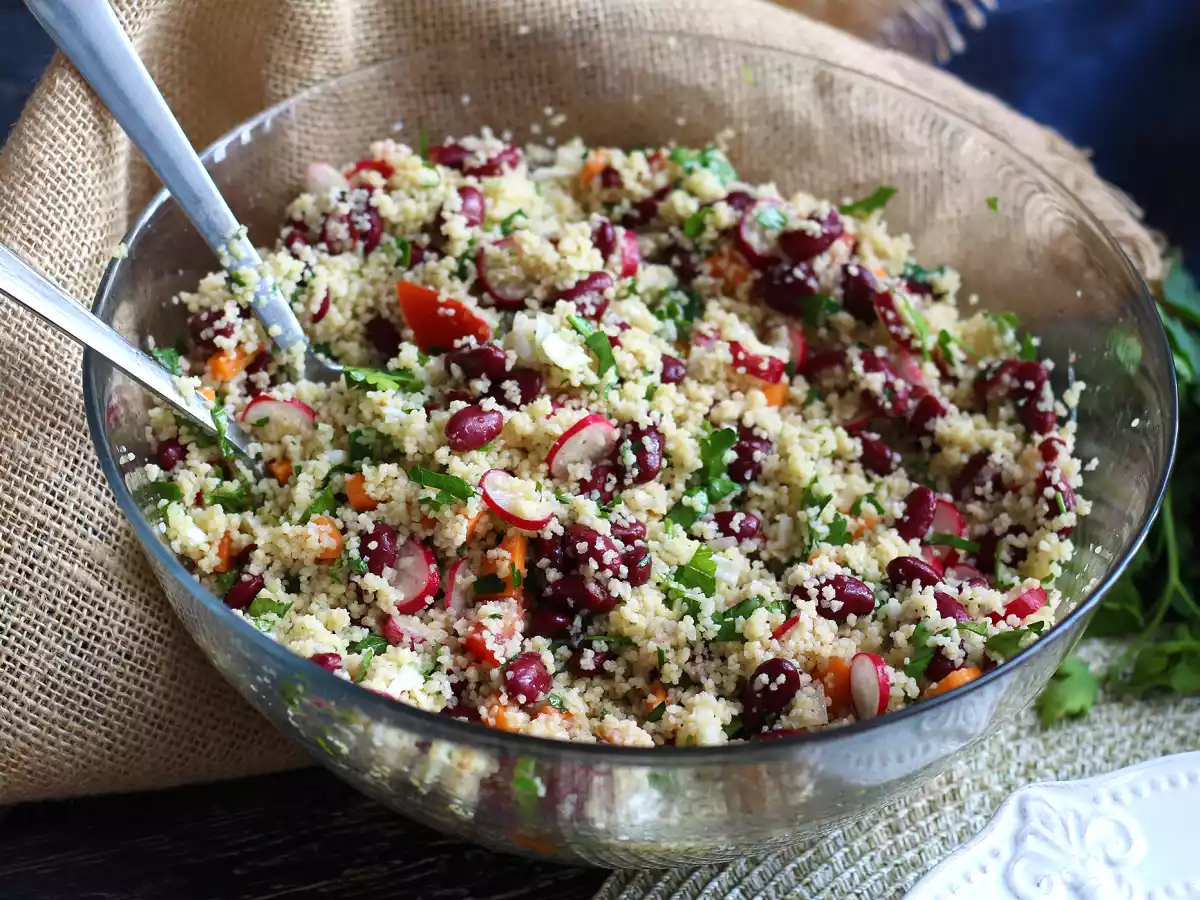 Couscous-Salat für eine einfache, gesunde und farbenfrohe Vorspeise! - foto 3
