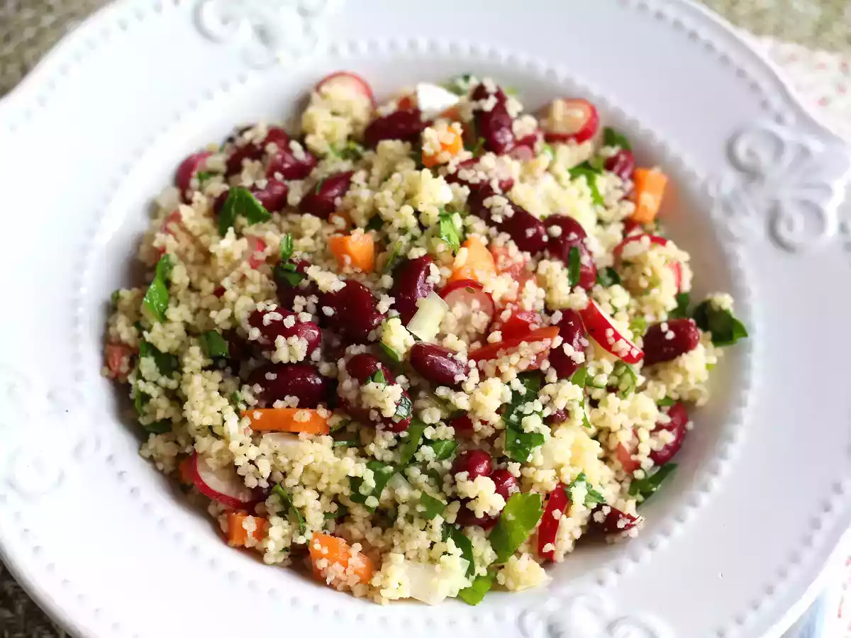 Couscous-Salat für eine einfache, gesunde und farbenfrohe Vorspeise! - foto 4