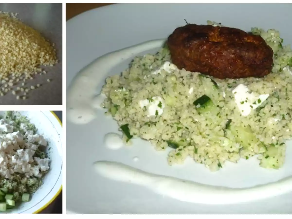 Couscous-Salat in Grün
