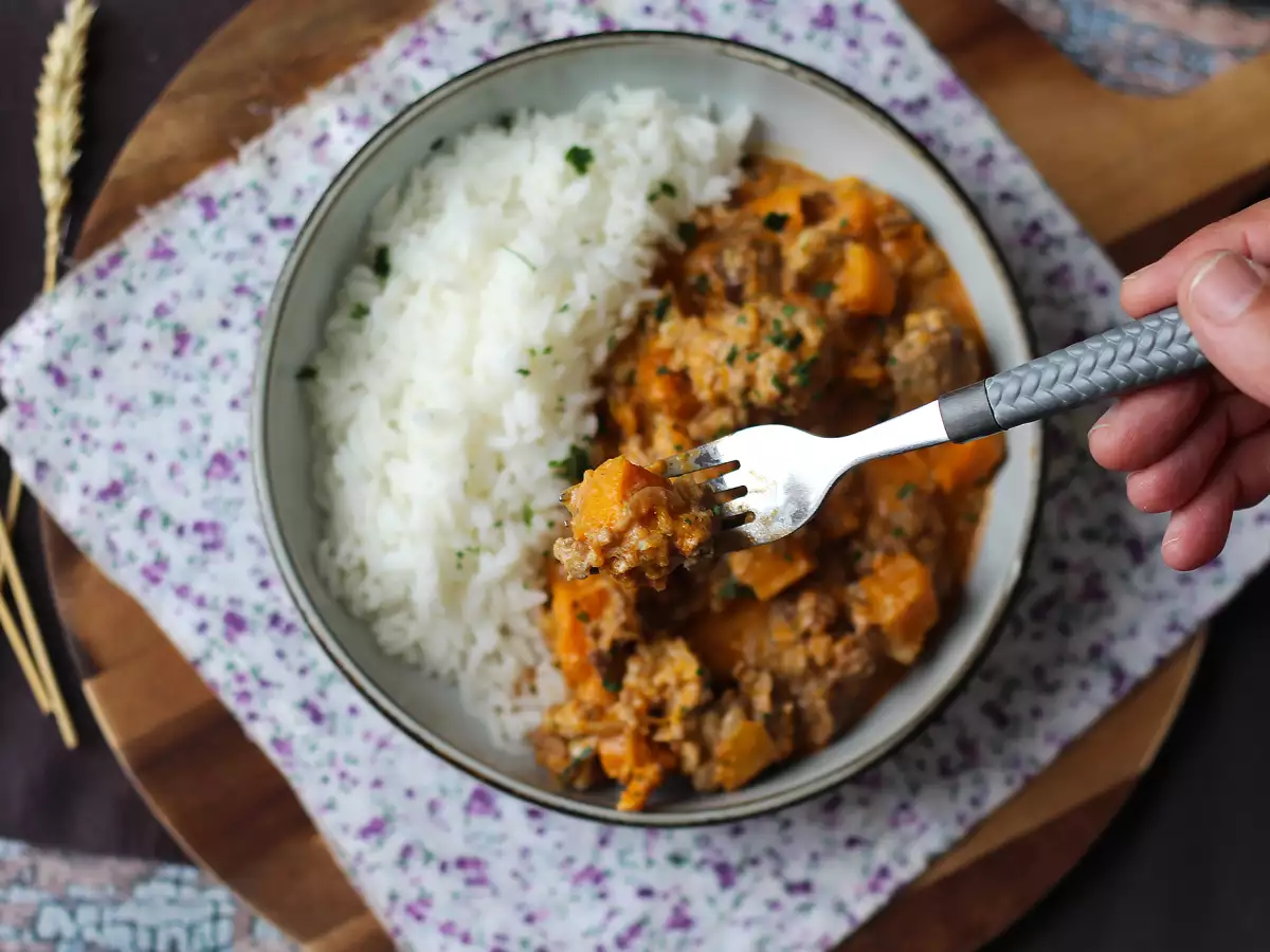 Cremige Kürbis-Hackfleisch-Pfanne : einfaches One-Pot-Rezept - foto 3