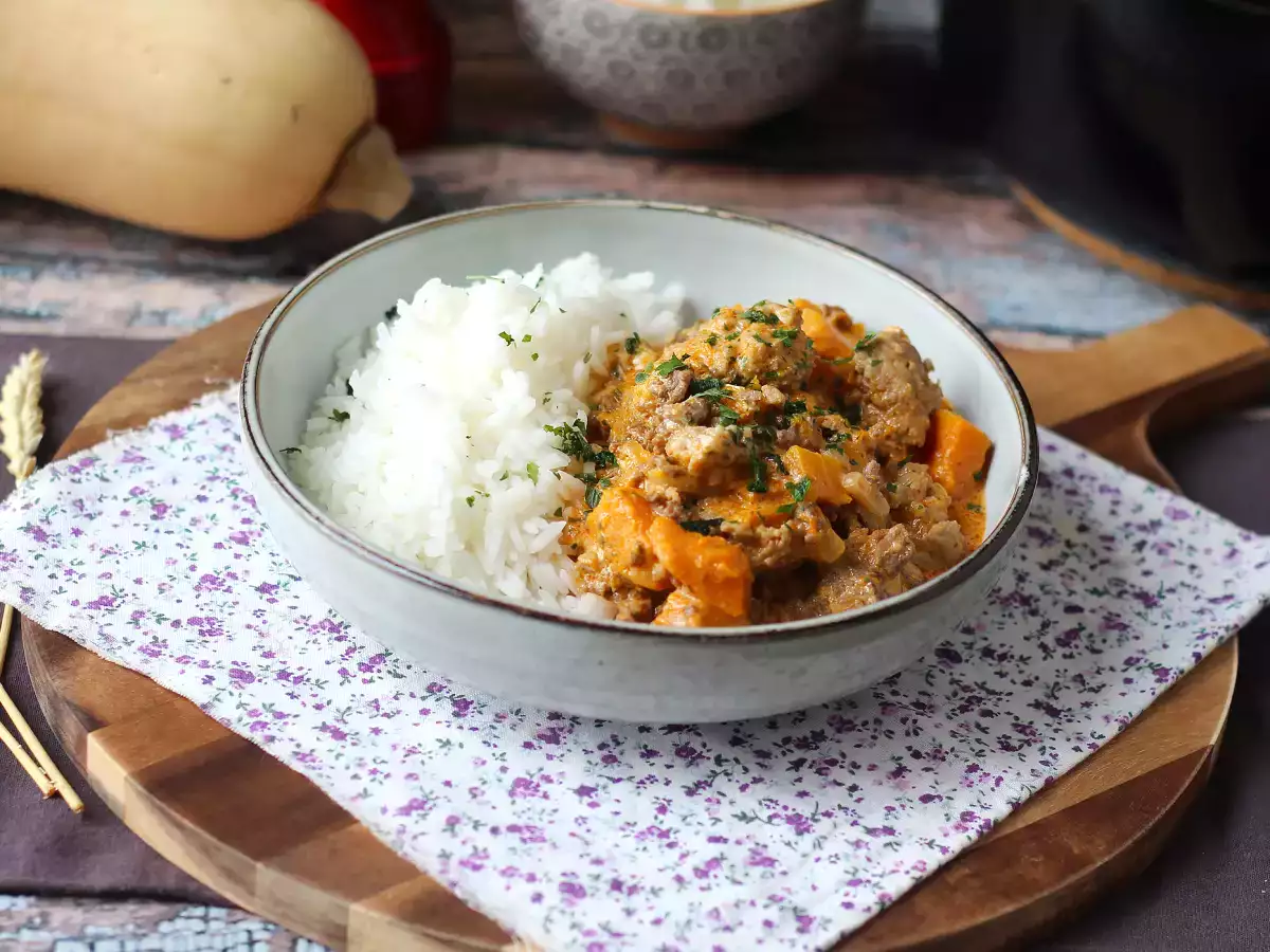 Cremige Kürbis-Hackfleisch-Pfanne : einfaches One-Pot-Rezept - foto 4