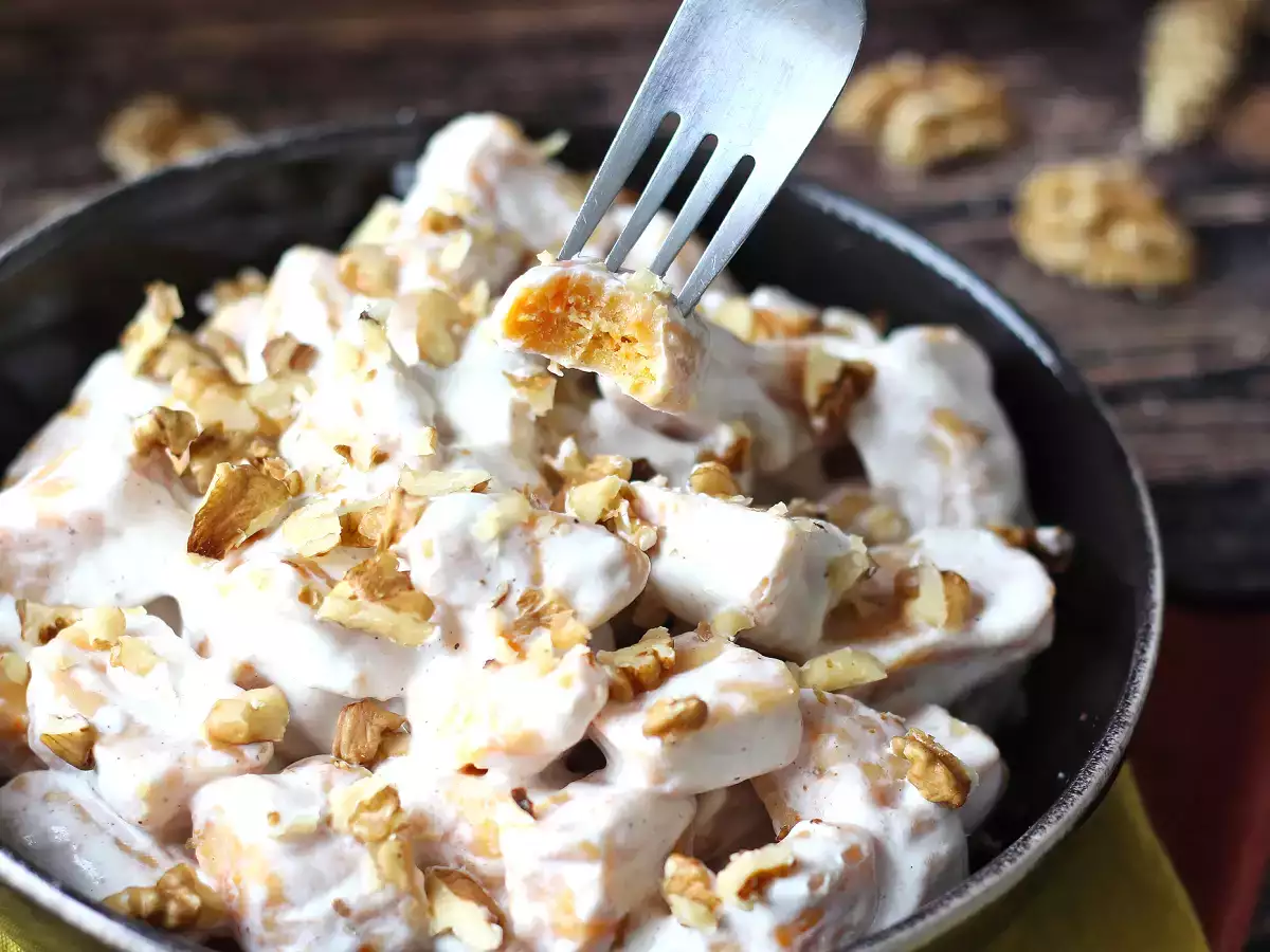 Cremige Kürbisgnocchi mit Philadelphia und knackigen Walnüssen