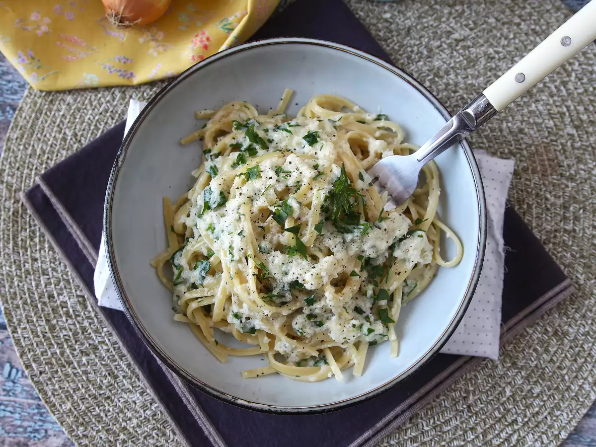 Cremige Pasta mit Zwiebeln : schnell, einfach und günstig - foto 2