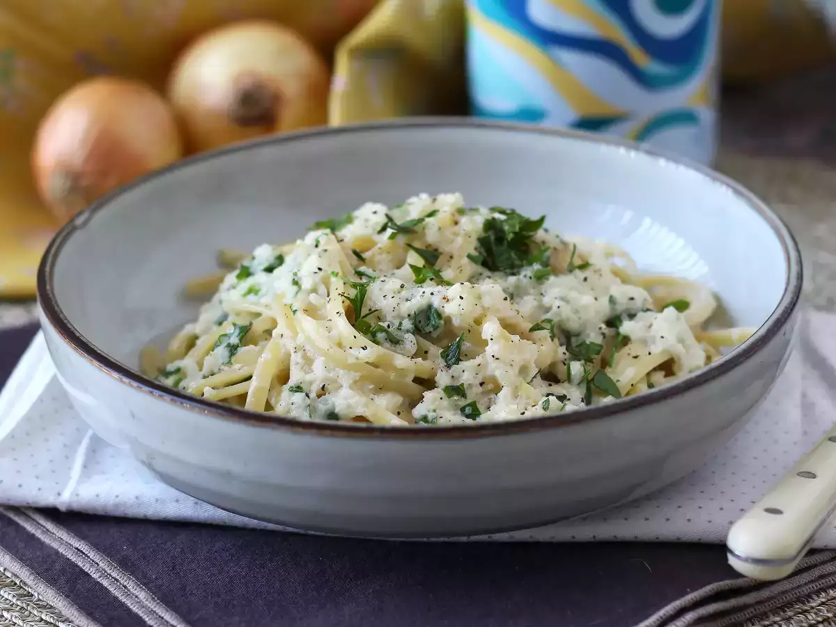 Cremige Pasta mit Zwiebeln : schnell, einfach und günstig - foto 3