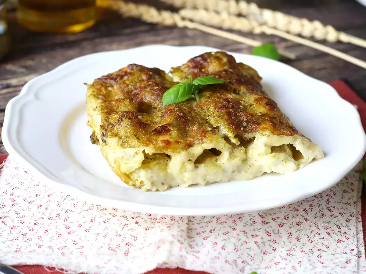 Cremige, überbackene Cannelloni mit Pesto: das einfache und leckere Rezept - foto 5