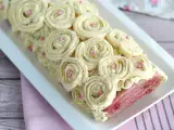 Crêpes-Bûche mit Himbeeren und weißer Schokolade, foto 3