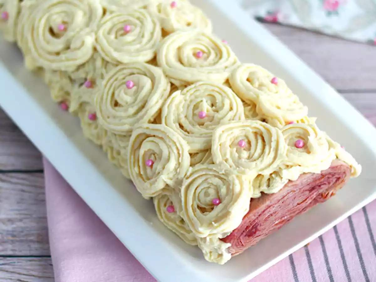 Crêpes-Stamm aus Himbeeren und weißer Schokolade - foto 4