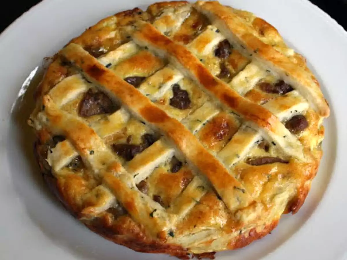 Crostata mit Lammragout