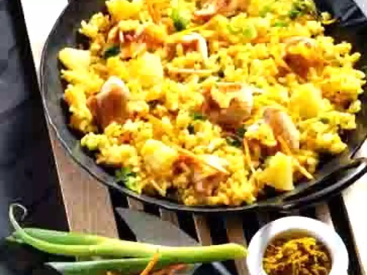 Curry-Risotto mit Huhn