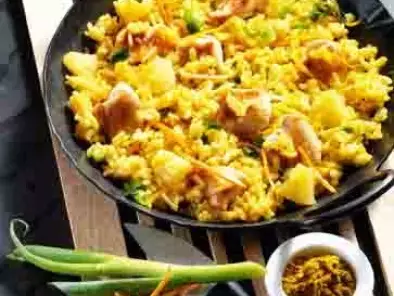 Curry-Risotto mit Huhn