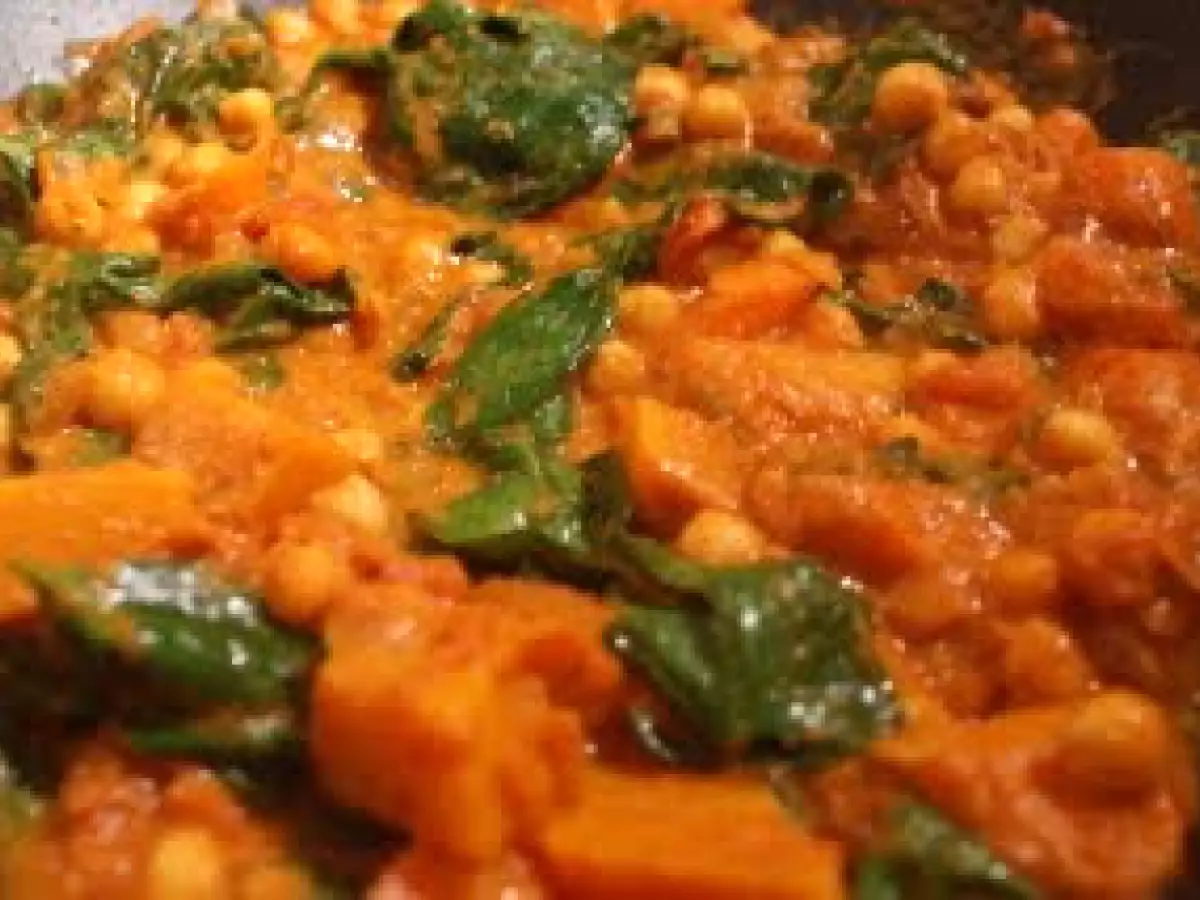 Curry von Kichererbsen und Butternut Squash