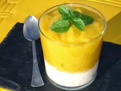 Dessert: Labneh mit Mango und Minze
