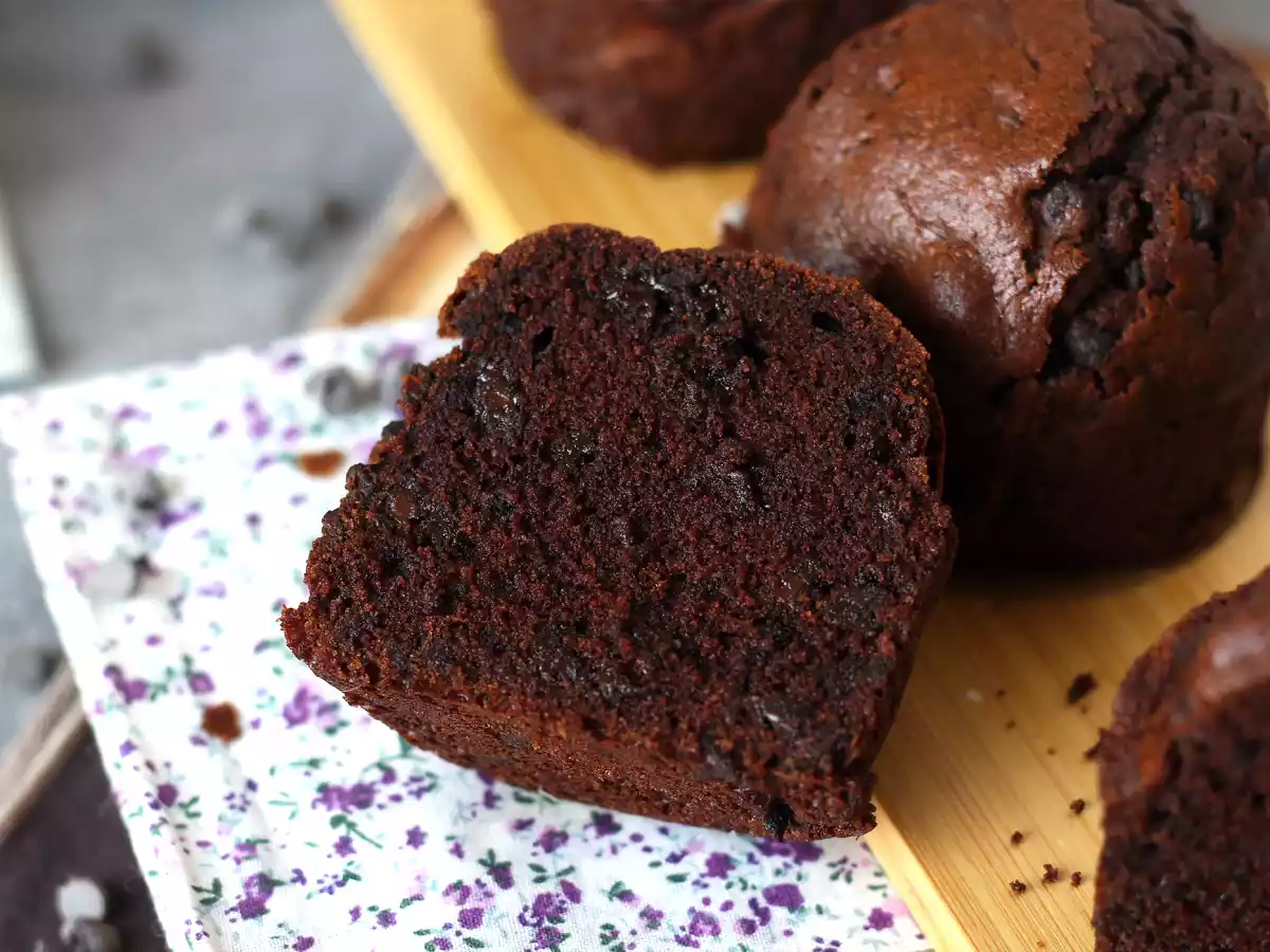 Die besten Schokoladenmuffins: riesig und saftig - foto 2