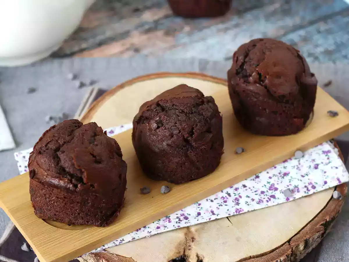 Die besten Schokoladenmuffins: riesig und saftig - foto 7