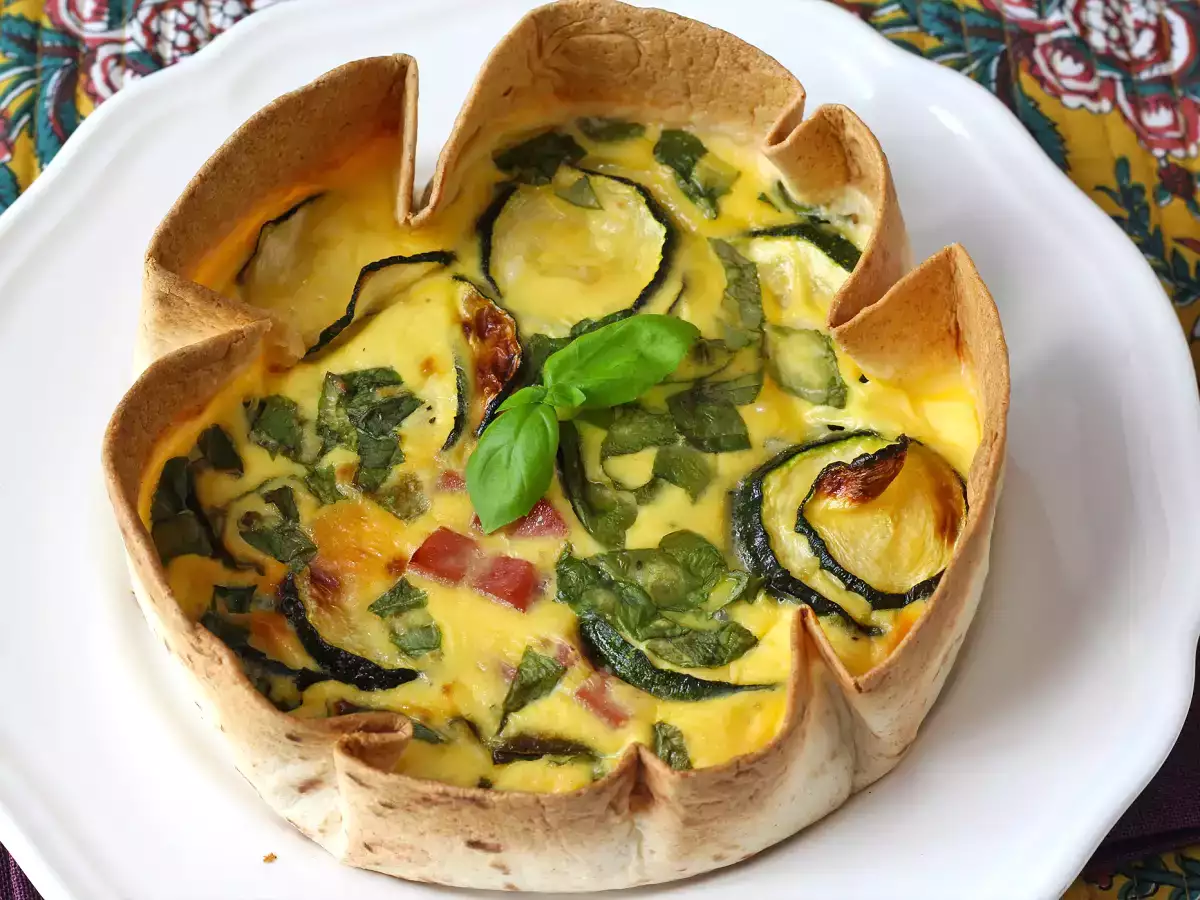 Eine Quiche ohne Teig mit einer Tortilla? Das ist möglich! Ein leichtes Rezept, das perfekt für den Sommer ist! - foto 4