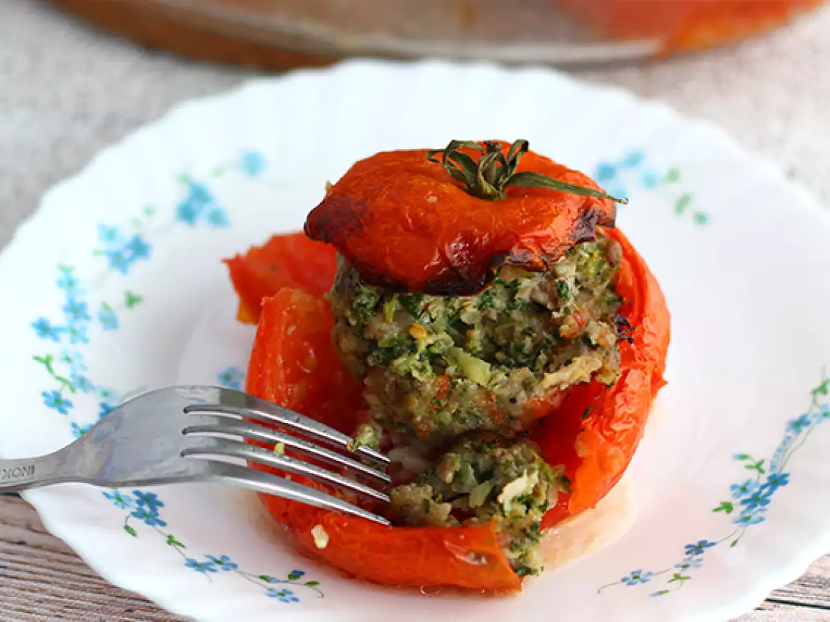 Einfache und schnelle gefüllte Tomaten - foto 3