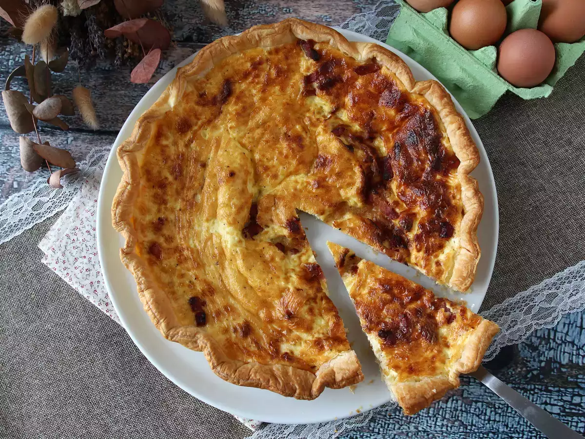 Einfaches Rezept für hausgemachte Quiche Lorraine - foto 4