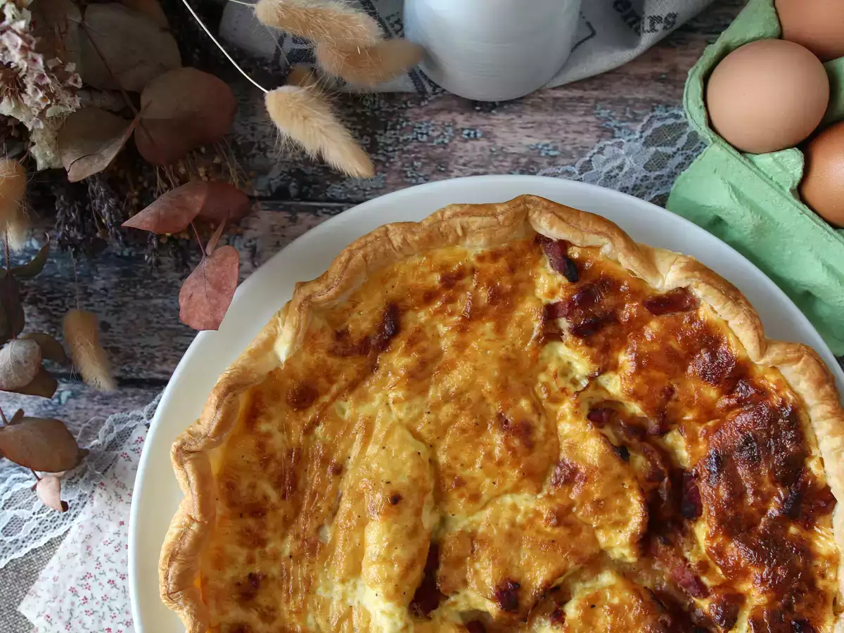 Einfaches Rezept für hausgemachte Quiche Lorraine - foto 5