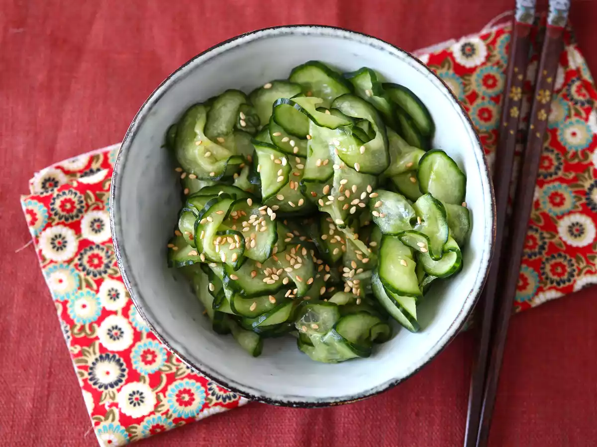 Rezept für eingelegten gurkensalat auf japanische art
