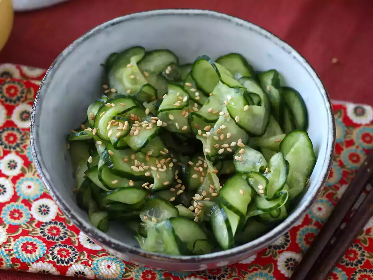 Rezept für eingelegten gurkensalat auf japanische art