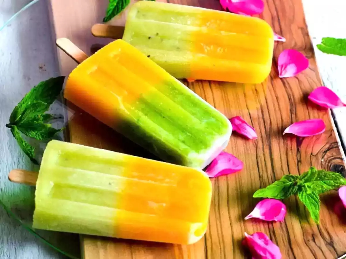 Eis am Stiel - Brasilien - Orange, Mango, Maracuja, Kiwi, Minze