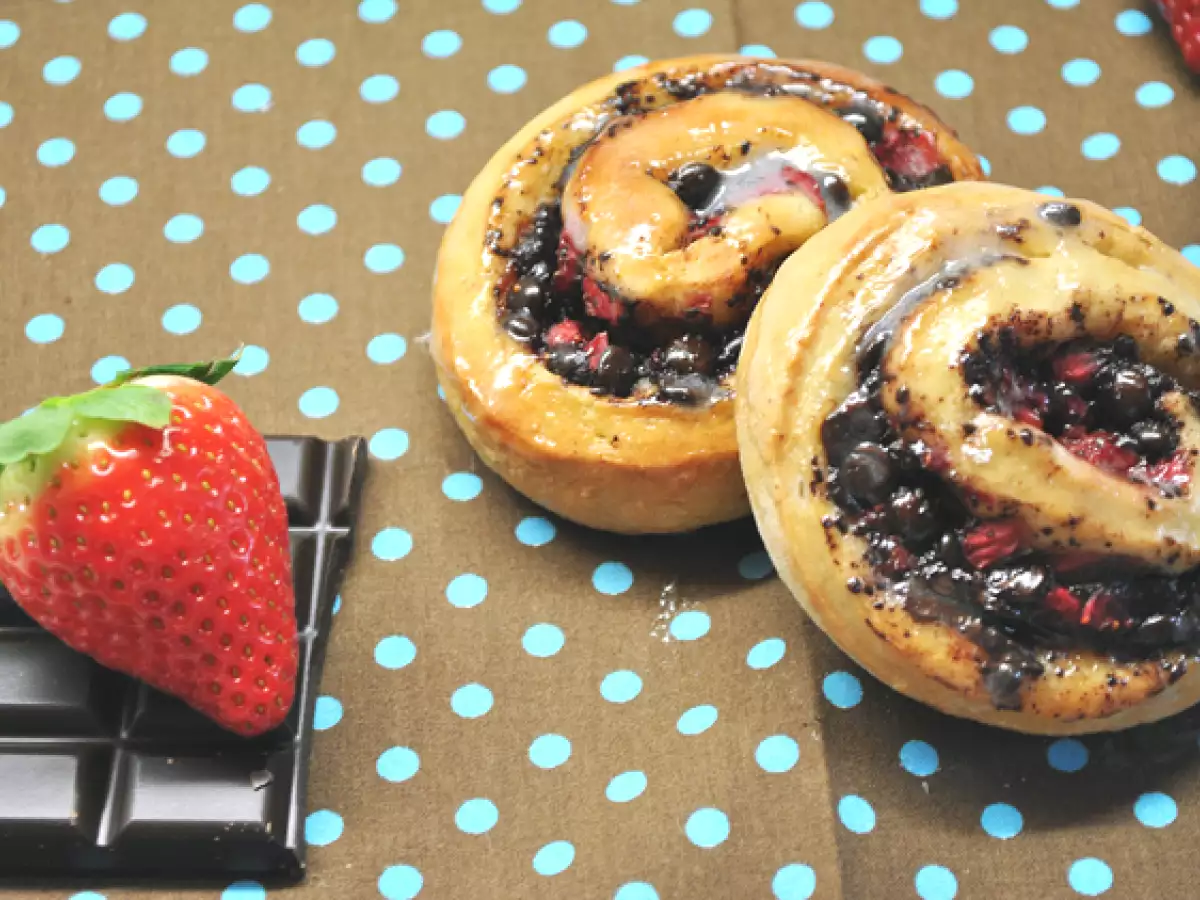 Erdbeer-Schoko-Schnecken