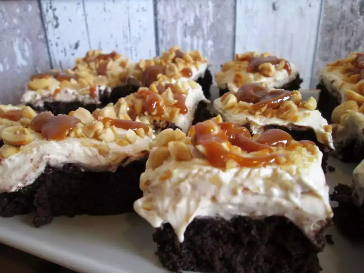 Erdnuss-Karamell-Brownie