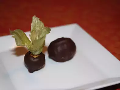 Exotische Früchte in Schokolade getaucht