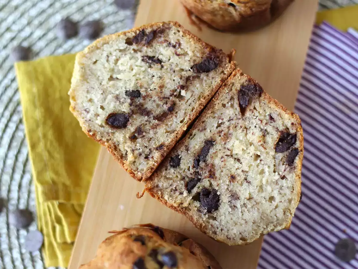 Extra gierige Muffins mit Banane und Schokoladenstückchen - foto 8
