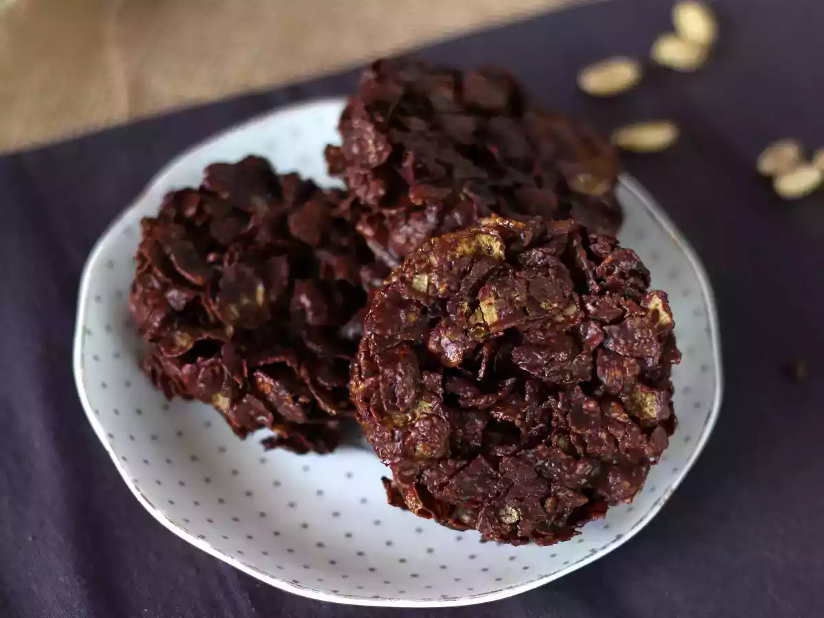 Extra knusprige Schokoladen-Erdnuss-Sand-Rosen - foto 2